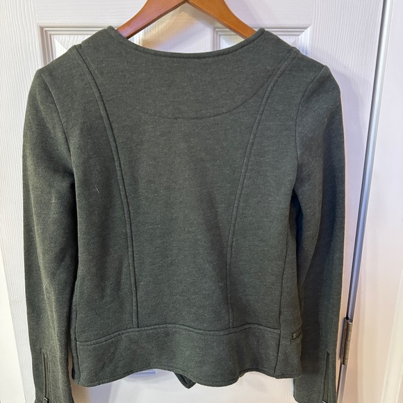 Athleta Belvedere Moto Zip Up Jacket Size Medium Cool Classic - Picture 3 of 4